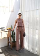 Keten Bluz Ve Pantolon İki̇li̇ Takim resmi